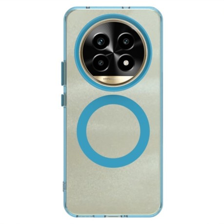 Противоударный чехол Candy Magsafe PC Hybrid TPU для Realme 13 Pro+ 5G - синий