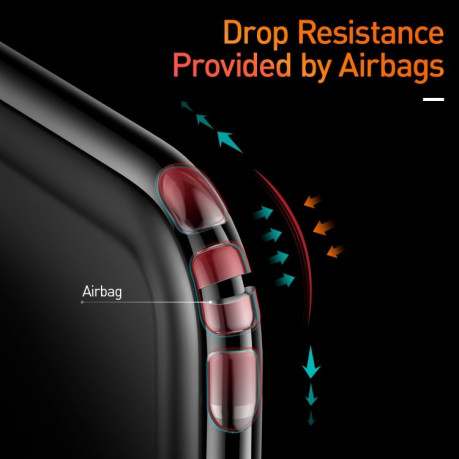 Ударозахисний чохол Baseus Safety Airbags на iPhone 11-прозоро-чорний