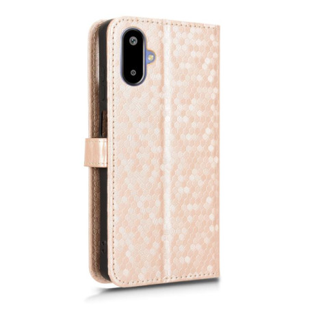 Чехол-книжка Honeycomb Dot для Samsung Galaxy M06 5G - золотой