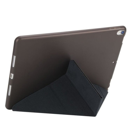 Чехол- книжка Solid Color Trid-fold + Deformation Viewing Stand на  iPad  9/8/7 10.2 (2019/2020/2021)/Air 2019/Pro 10.5 - черный