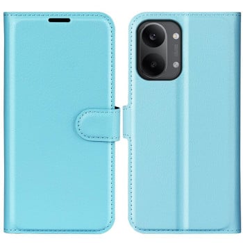 Чохол-книжка з фактурою Litchi і магнітним хлястиком на Xiaomi Redmi Turbo 5 Max / Poco X8 Pro Max — синій