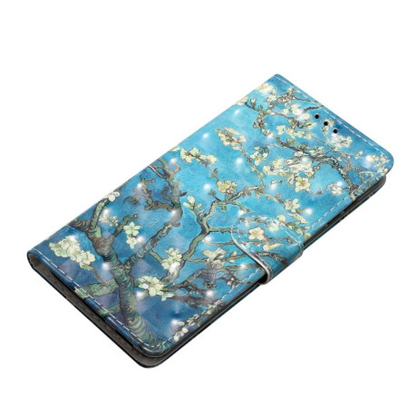 Чехол-книжка 3D Painting для Samsung Galaxy A36 5G - Blue Base Apricot Flower