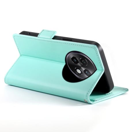 Чехол-книжка Side Buckle Magnetic Frosted Leather для Realme 13+ - зелений