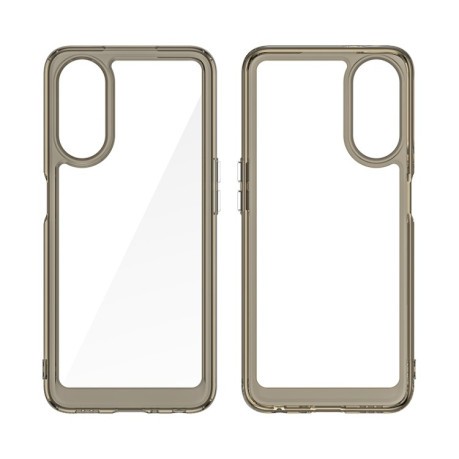 Протиударний чохол Colorful Acrylic Series із кольоровою силіконовою боковиною на OPPO A58 - червоний