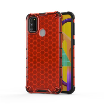 Противоударный чехол Honeycomb на Samsung Galaxy M21/M30s - красный