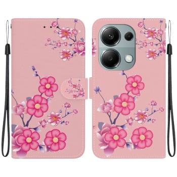 Чехол-книжка Colored Drawing Series на Xiaomi Redmi Note 14S/ 13 Pro 4G / POCO M6 Pro 4G - Blossoms