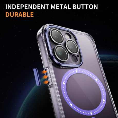 Чехол Clear Case MagSafe Simple Magnetiс для iPhone 15 Pro - фиолетовый