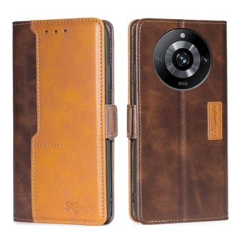 Чехол-книжка с магнитной застежкой и контрастной отделкой на Realme 11 Pro / 11 Pro+ 5G