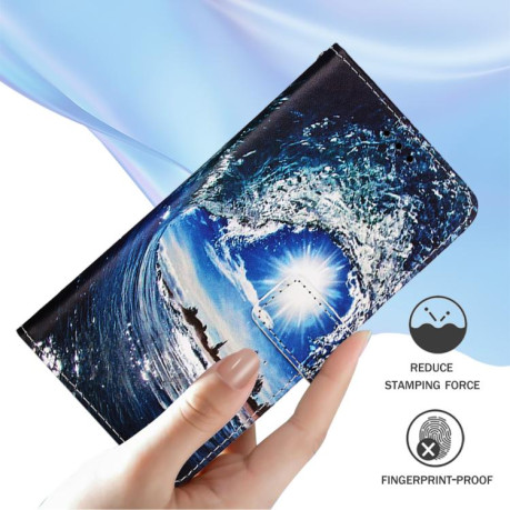 Чехол-книжка Colored Drawing Pattern Plain Weave Leather для Xiaomi Redmi Note 14 Pro 4G - разноцветный