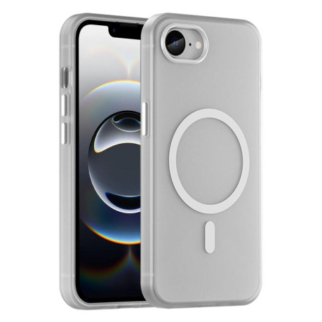 Противоударный чехол MagSafe Frosted Translucent TPU + PC для iPhone 16e - белый