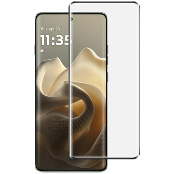Захисне скло imak 3D Curved Full Screen Tempered Glass з підтримкою відбитка для Motorola Edge 60S/Edge 60 Pro 5G - чорне