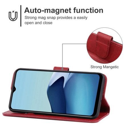 Чехол-книжка EsCase Leather для Vivo Y20 India / Y30 China / iQOO U1X / Y20S / Y12S / Y11S / Y20i / Y20A / Y20G / Y30G / iQOO U3X / Y12s 2021 - красный