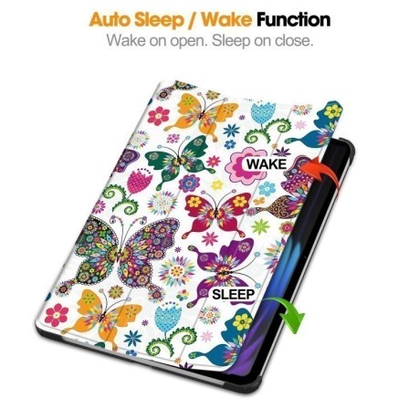 Чехол-книжка Custer Painted 3-Fold Stand Leather Smart для Xiaomi Pad 7 / 7 Pro - Butterfly