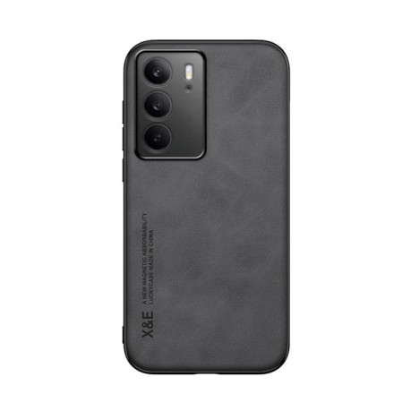Противоударный чехол Skin Feel Magnetic для Realme C75 4G - темно-серый