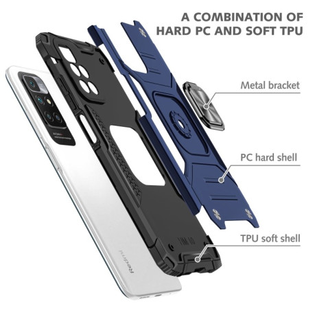 Противоударный чехол Magnetic Armor для Xiaomi Redmi 10 - синий