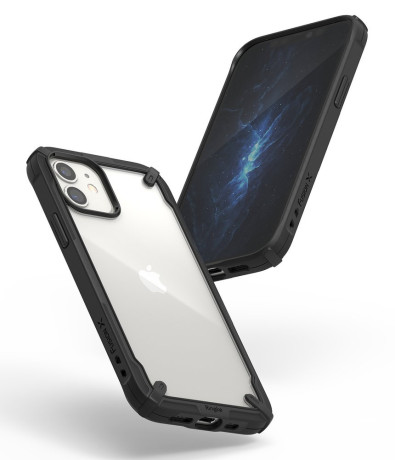 Оригінальний чохол Ringke Fusion X Design durable на iPhone 12 mini - black