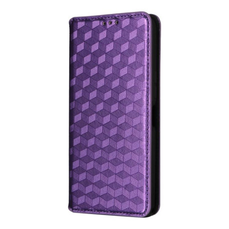 Чехол-книжка Cubic Grid Calf Texture для OnePlus 13T - фиолетовый