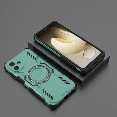 Протиударний чохол Butterfly Armor з MagSafe на Samsung Galaxy A07 4G - зелений