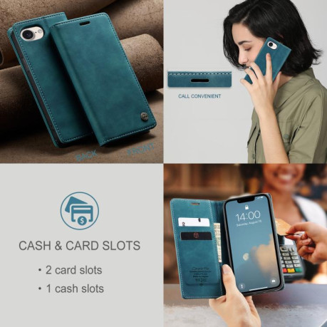 Чохол-книжка CaseMe-013 Multifunctional на iPhone 16e - синій