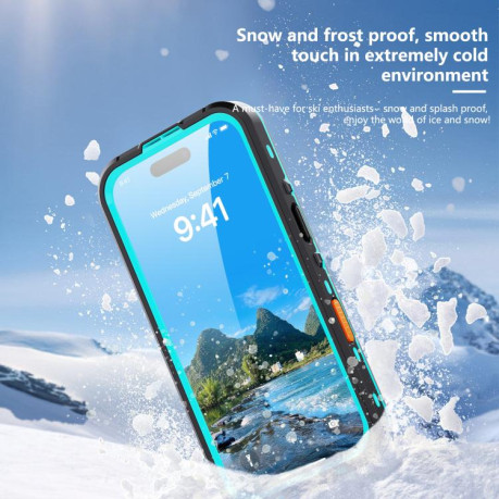 Противоударный чехол RedPepper IP68 Waterproof MagSafe для iPhone 17 Pro - черно-синий