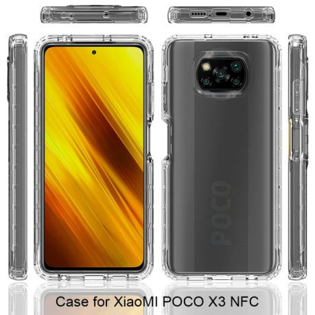 Двухсторонний чехол Four-corner для Xiaomi Poco X3 - прозрачный