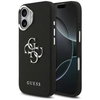 Оригінальний чохол Guess Grained Big 4G Classic на iPhone 17 - black