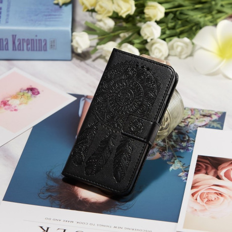 Чехол-книжка Dream Catcher Printing Horizontal Flip на Samsung Galaxy A51 - черный