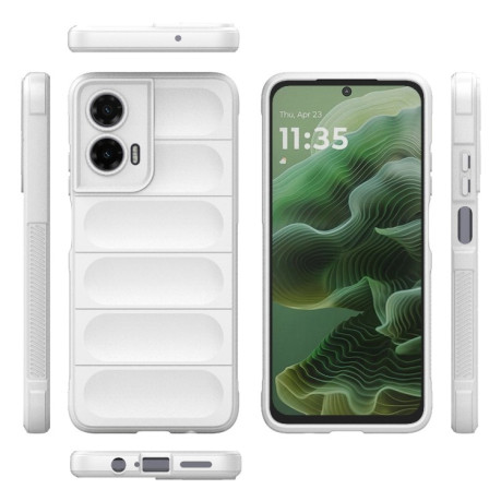 Силиконовый чехол Magic Flannel для Motorola Moto G35 5G Global - белый