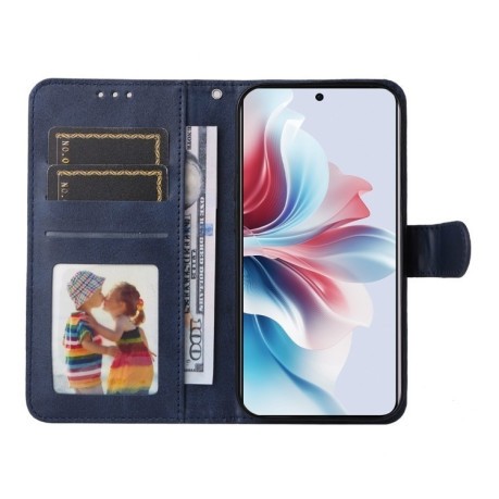 Чехол-книжка Classic Calf Texture для OPPO Reno11 F Global / F25 Pro Global - синий