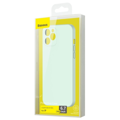 Противоударный чехол Baseus Liquid Silicone на iPhone 12 Pro - светло-зеленый