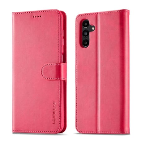 Чехол книжка LCIMEEKE Calf Texture на Samsung Galaxy A55 5G - красный