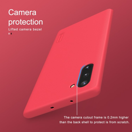Чехол NILLKIN Frosted Shield Concave-convex на Samsung Note10  - красный
