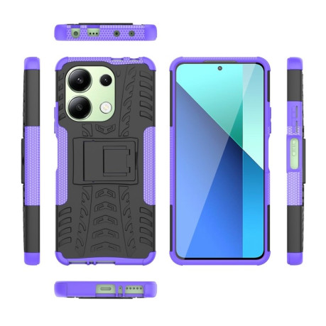 Протиударний чохол Tire Texture на Xiaomi Redmi Note 13 4G - фіолетовий