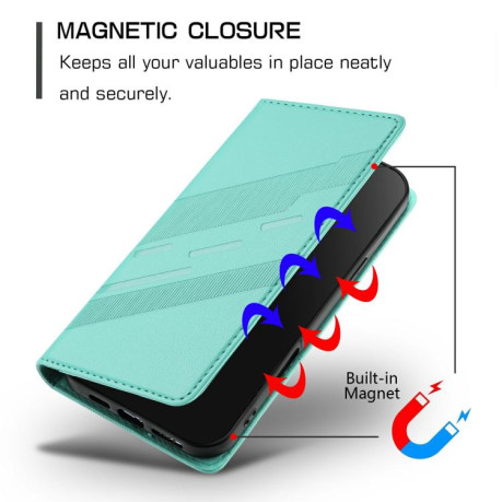 Чехол-книжка Embossed Multi-functional Wallet Retro Leather на Realme GT7 Pro - зеленый