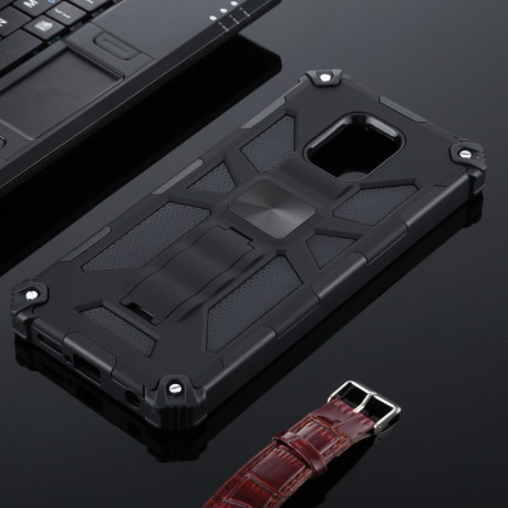 Противоударный чехол Magnetic with Holder на Xiaomi Redmi Note 9s / Note 9 Pro - черный