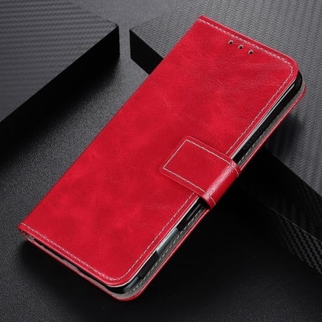 Чехол-книжка Magnetic Retro Crazy Horse Texture на Samsung Galaxy A16 5G - красный