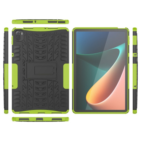 Противоударный чехол Tire Texture для Xiaomi Pad 5 / 5 Pro - зеленый
