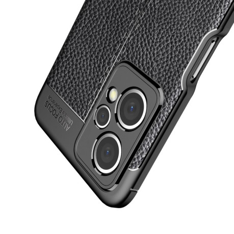 Противоударный чехол Litchi Texture на Realme 9 Pro/OnePlus Nord CE 2 Lite 5G - черный
