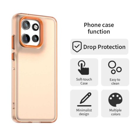 Протиударний чохол Candy Series для Motorola Edge 50 Neo 5G - помаранчевий