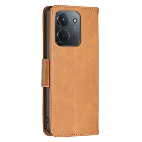 Чехол-книжка Lambskin Texture Pure Color на Xiaomi Redmi 15C 5G/4G EU 173mm/Poco C85 5G - желтый