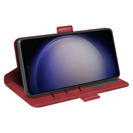 Чехол-книжка Dual-side Magnetic Buckle для Samsung Galaxy S24+ 5G - красный