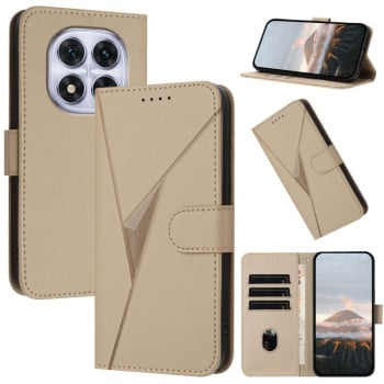 Чохол-книжка Triangle Pattern Buckle Clasp Leather на Xiaomi Redmi Note 14 Pro 4G - золотий