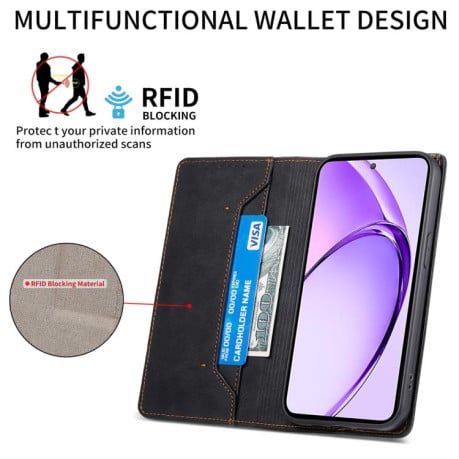 Чохол-книжка Business Solid Color із захистом від сканування RFID на Xiaomi Redmi 15C 5G/4G EU 173mm/Poco C85 5G - чорний