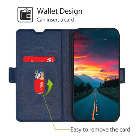 Чехол-книжка Voltage Side Buckle для Xiaomi Redmi Note 11E/Redme 10 5G - синий