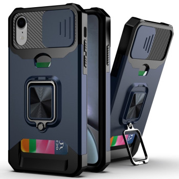 Противоударный чехол Sliding Camera Design для iPhone XR - синий
