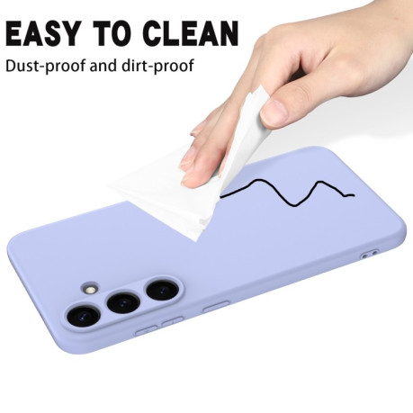 Силіконовий чохол Solid Color Liquid Silicone  для Samsung Galaxy S25+ 5G - фіолетовий