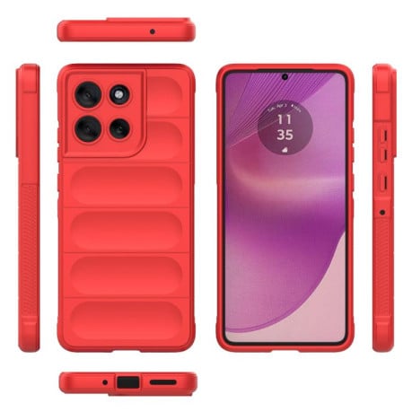 Силиконовый чехол Magic Flannel на Motorola Moto G86 5G - красный