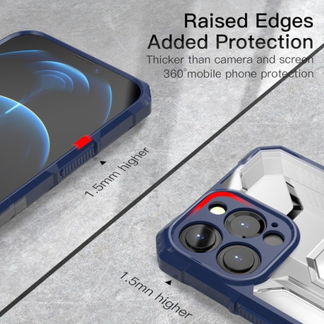 Чохол протиударний Clear Matte with Holder для iPhone 13 Pro Max - синій