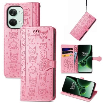 Чохол-книжка Cat and Dog для OnePlus Nord 3 - рожевий