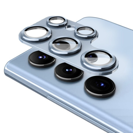 Защитное стекло на камеру ENKAY 9H Aluminium для Samsung Galaxy S23 Ultra - голубое
